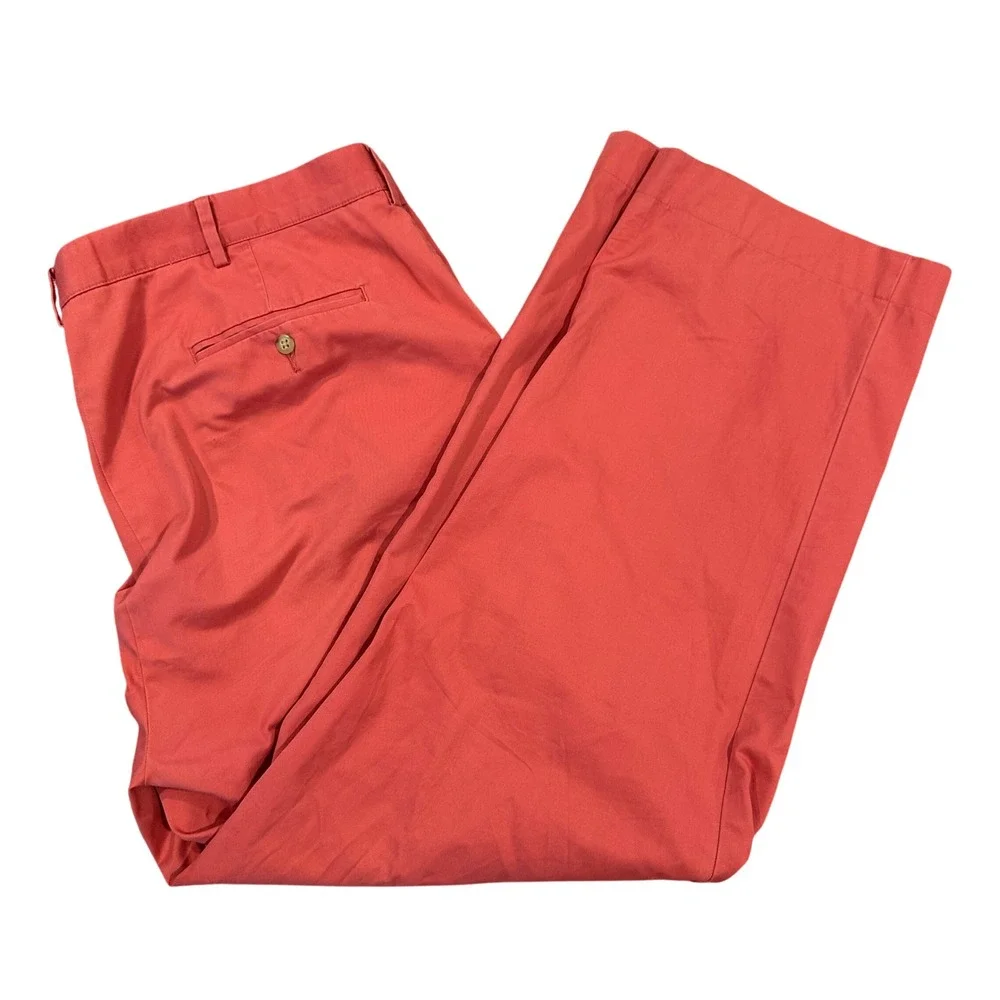 VINTAGE Polo Ralph Lauren Mens 42x30 Salmon Pink Chino Pants‎ 100% Cotton Macau